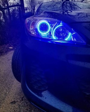 Mazda 3 Headlight Halo Kit - ORACLE Lighting - LED - UV/Purple - `10-`12